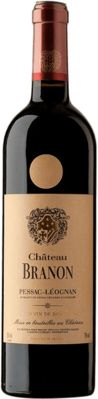 215,95 € Бесплатная доставка | Красное вино Château Branon A.O.C. Pessac-Léognan Бордо Франция Merlot — Мерло, Cabernet Sauvignon — Каберне Совиньон Бутылка 75 cl