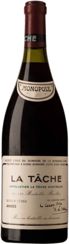 3 069,95 € Free Shipping | Red wine Romanée-Conti 1989 A.O.C. La Tâche Burgundy France Pinot Black Bottle 75 cl