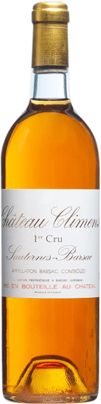 312,95 € Envoi gratuit | Vin blanc Château de Climens 1975 A.O.C. Barsac Bordeaux France Sémillon Bouteille 75 cl