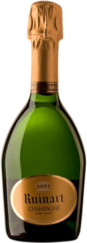 43,95 € Бесплатная доставка | Белое игристое Ruinart брют A.O.C. Champagne шампанское Франция Pinot Black, Chardonnay, Pinot Meunier Половина бутылки 37 cl