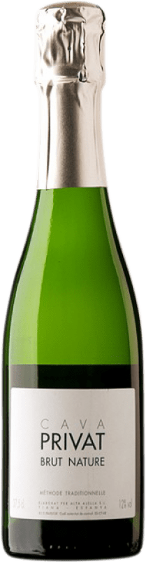 7,95 € 送料無料 | 白のスパークリングワイン Privat Brut Nature — ブリュット・ナチュール D.O. Cava スペイン Macabeo — マカベオ, Chardonnay — シャルドネ, Parellada — パレリャーダ, Pansa — パンサ ハーフボトル 37 cl