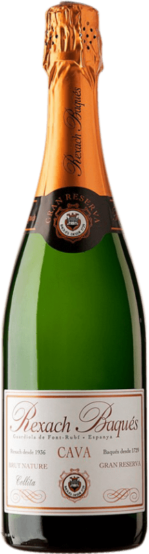 9,95 € Envio grátis | Espumante branco Rexach Baques Brut Nature D.O. Cava Espanha Macabeo, Xarel·lo, Parellada Garrafa 75 cl