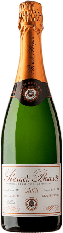 9,95 € Envío gratis | Espumoso Blanco Rexach Baques Brut Nature D.O. Cava España Macabeo, Xarel·lo, Parellada 75 cl