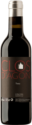 32,95 € Free Shipping | Red wine Clos d'Agon D.O. Catalunya Catalonia Spain Syrah, Cabernet Sauvignon, Cabernet Franc Half Bottle 37 cl