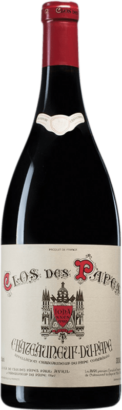 445,95 € 送料無料 | 赤ワイン Clos des Papes A.O.C. Châteauneuf-du-Pape フランス Grenache, Mourvèdre, Counoise ボトル Jéroboam-ダブルマグナム 3 L