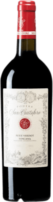 38,95 € Envío gratis | Vino tinto San Cristoforo I.G.T. Toscana Toscana Italia Petit Verdot Botella 75 cl