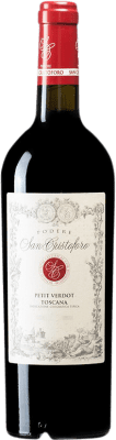 39,95 € Envío gratis | Vino tinto San Cristoforo I.G.T. Toscana Toscana Italia Petit Verdot Ecológico Botella 75 cl