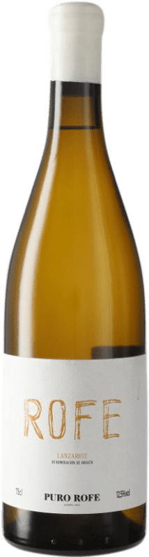 29,95 € Free Shipping | White wine Puro Rofe D.O. Lanzarote Canary Islands Spain Listán Black Bottle 75 cl