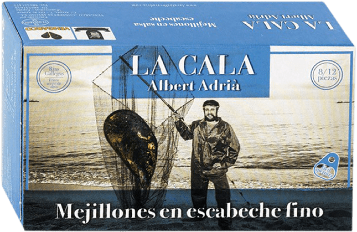 7,95 € 免费送货 | 海鲜罐头 La Cala Mejillón en Escabeche 西班牙 8-12 件