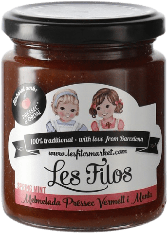 6,95 € Envio grátis | Compotas e Marmeladas Les Filos Mermelada Melocotón y Menta Catalunha Espanha