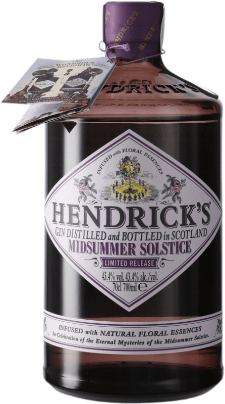 33,95 € Бесплатная доставка | Джин Hendrick's Gin Midsummer Solstice Шотландия Объединенное Королевство бутылка 70 cl