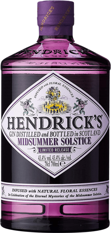 34,95 € Envío gratis | Ginebra Hendrick's Midsummer Solstice Escocia Reino Unido Botella 70 cl
