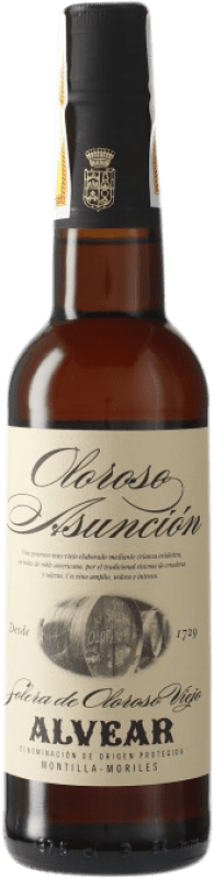 17,95 € Kostenloser Versand | Verstärkter Wein Alvear Oloroso Asunción D.O. Montilla-Moriles Spanien Halbe Flasche 37 cl