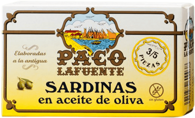 Conservas de Pescado Conservera Gallega Paco Lafuente Sardinas en Aceite de Oliva 3/5 Куски
