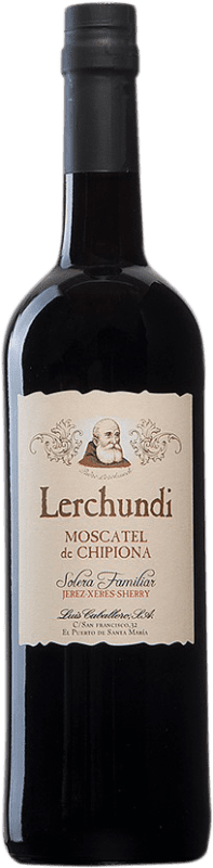 9,95 € Kostenloser Versand | Süßer Wein Caballero Padre Lerchundi de Chipiona D.O. Jerez-Xérès-Sherry Andalusien Spanien Muscat Flasche 75 cl
