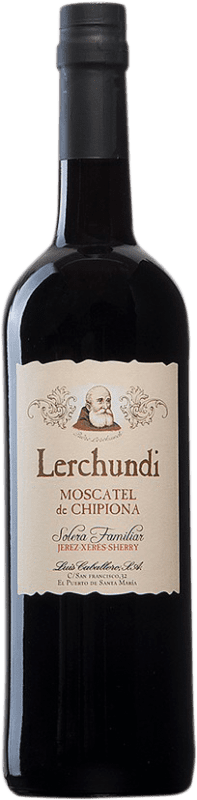 8,95 € Kostenloser Versand | Süßer Wein Caballero Padre Lerchundi de Chipiona D.O. Jerez-Xérès-Sherry Andalusien Spanien Muskat Flasche 75 cl