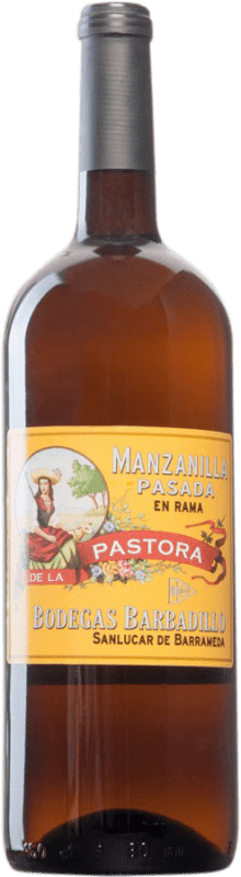 56,95 € Free Shipping | Fortified wine Barbadillo Pastora Pasada en Rama D.O. Manzanilla-Sanlúcar de Barrameda Sanlucar de Barrameda Spain Palomino Fino Magnum Bottle 1,5 L