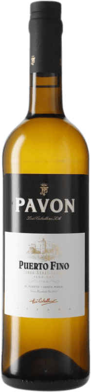 10,95 € Envio grátis | Vinho fortificado Caballero Pavón Puerto Fino D.O. Jerez-Xérès-Sherry Andaluzia Espanha Palomino Fino Garrafa 75 cl