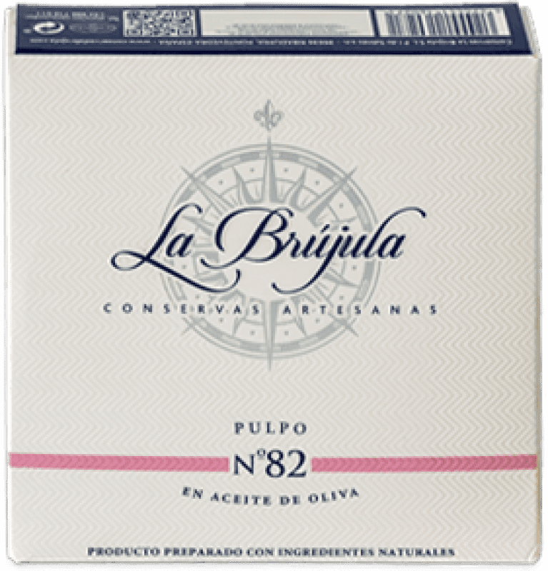 19,95 € Spedizione Gratuita | Conserve di Frutti di Mare La Brújula Pulpo en Aceite de Oliva Spagna