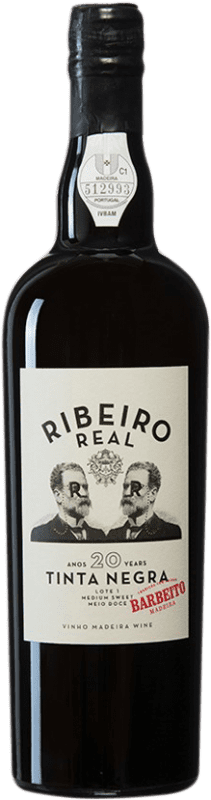 139,95 € Envío gratis | Vino generoso Barbeito Ribeiro Real I.G. Madeira Madeira Portugal Tinta Negra 20 Años Botella 75 cl