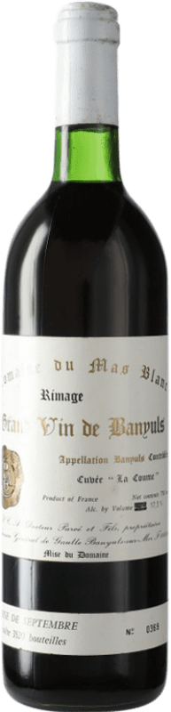 81,95 € Free Shipping | Red Wine Mas Blanc Rimage la Coume 1989 A.O.C. Côtes du Roussillon Languedoc-Roussillon France Garnacha — Grenache Bottle 75 cl