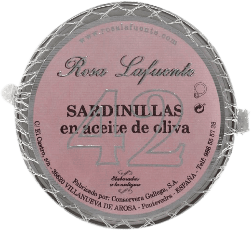 9,95 € 送料無料 | 魚の保存食 Conservera Gallega Rosa Lafuente Sardinillas en Aceite de Oliva ガリシア スペイン 42 個