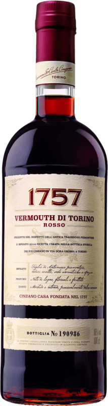 17,95 € Envío gratis | Vermut Cinzano Torino Rosso 1757 Italia Botella 1 L