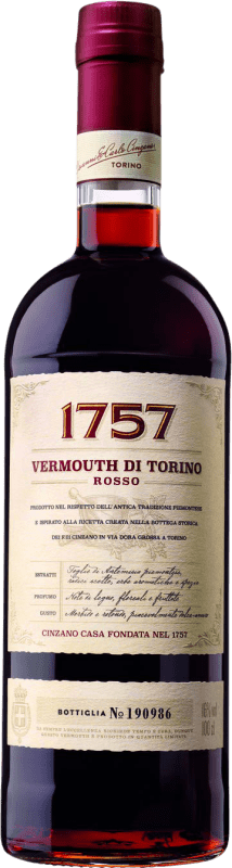 17,95 € Envio grátis | Vermute Cinzano Torino Rosso 1757 Itália Garrafa 1 L