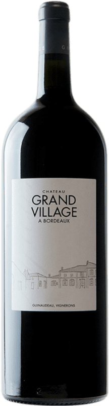 39,95 € 免费送货 | 红酒 Château Grand Village Rouge A.O.C. Bordeaux Supérieur 波尔多 法国 Merlot, Cabernet Franc 瓶子 Magnum 1,5 L