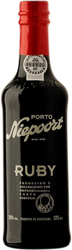 8,95 € 送料無料 | 赤ワイン Niepoort Ruby I.G. Porto ポルト ポルトガル Touriga Franca, Touriga Nacional, Tinta Roriz ハーフボトル 37 cl