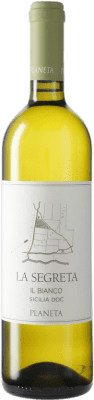 14,95 € Envío gratis | Vino blanco Planeta Segretta Blanc I.G.T. Terre Siciliane Sicilia Italia Viognier, Chardonnay, Fiano, Grecanico Dorato Botella 75 cl