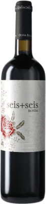 19,95 € Envío gratis | Vino tinto Chinchilla Seis + Seis D.O. Sierras de Málaga España Tempranillo, Syrah Botella 75 cl