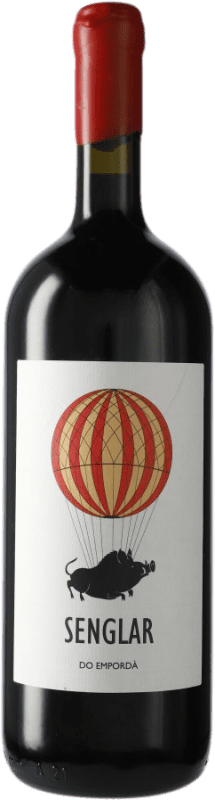 22,95 € Free Shipping | Red wine Mas Romeu Senglar D.O. Empordà Catalonia Spain Merlot, Grenache, Cabernet Sauvignon Magnum Bottle 1,5 L
