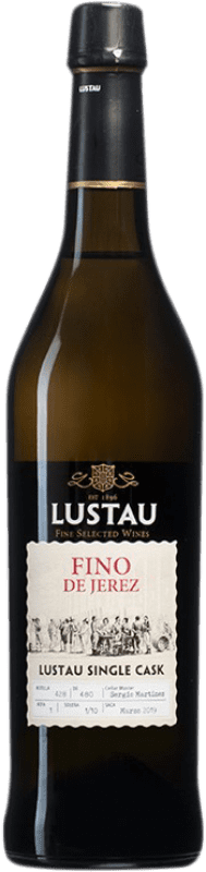 33,95 € Spedizione Gratuita | Vino fortificato Lustau Single Cask Fino de Jerez D.O. Jerez-Xérès-Sherry Andalusia Spagna Palomino Fino Bottiglia Medium 50 cl