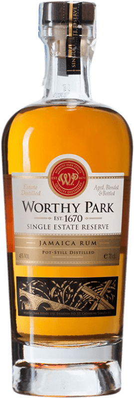 73,95 € Spedizione Gratuita | Rum Worthy Park Single Estate Riserva Giamaica Bottiglia 70 cl
