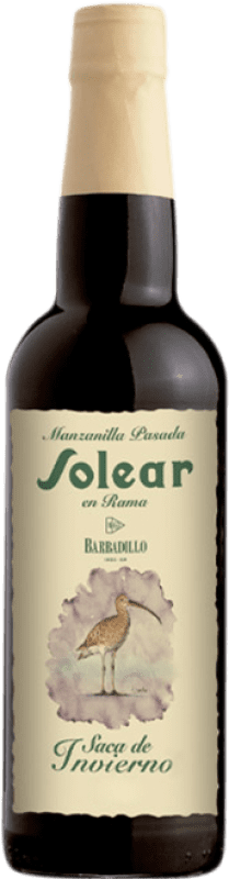 18,95 € 免费送货 | 强化酒 Barbadillo Solear en Rama Saca de Invierno D.O. Manzanilla-Sanlúcar de Barrameda 桑卢卡尔德巴拉梅达 西班牙 Palomino Fino 半瓶 37 cl