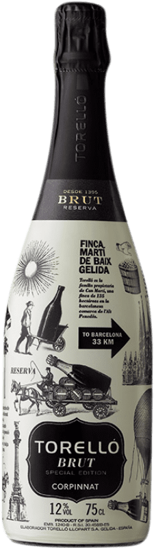 21,95 € 送料無料 | 白スパークリングワイン Torelló Special Edition Brut Corpinnat スペイン Macabeo, Xarel·lo, Parellada ボトル 75 cl