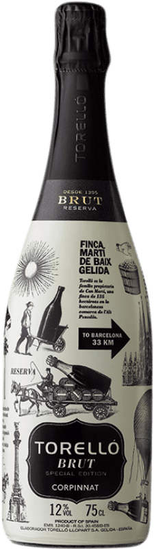 25,95 € Free Shipping | White Sparkling Wine Torelló Brut Limited Edition Reserve — Aged Corpinnat Catalonia Spain Macabeo, Xarel·lo, Parellada 75 cl