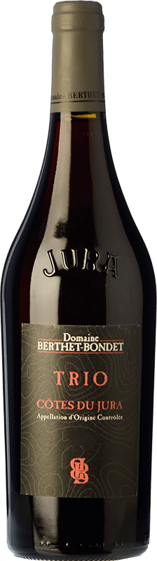 21,95 € 免费送货 | 红酒 Berthet-Bondet Trio A.O.C. Côtes du Jura 法国 Pinot Black, Bastardo, Poulsard 瓶子 75 cl