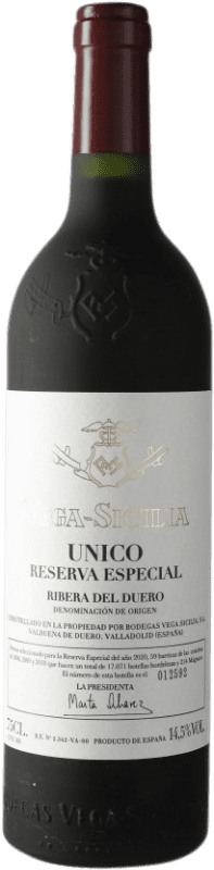 481,95 € Free Shipping | Red wine Vega Sicilia Único Especial Reserve D.O. Ribera del Duero Castilla y León Spain Tempranillo, Cabernet Sauvignon Bottle 75 cl