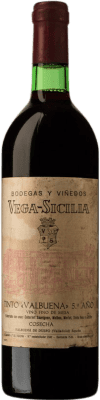 186,95 € Бесплатная доставка | Красное вино Vega Sicilia Valbuena 5º Año 1979 D.O. Ribera del Duero Кастилия-Леон Испания Tempranillo, Merlot, Malbec бутылка 75 cl