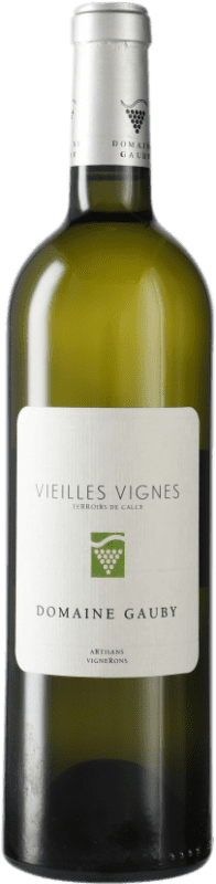 38,95 € Бесплатная доставка | Белое вино Domaine Gauby Vieilles Vignes Blanc A.O.C. Côtes du Roussillon Лангедок-Руссильон Франция Grenache White, Macabeo, Chardonnay бутылка 75 cl