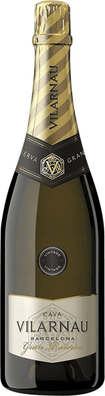 33,95 € Free Shipping | White Sparkling Wine Vilarnau Vintage Grand Reserve — Long Barrel-Aged D.O. Cava Spain Bottle 75 cl