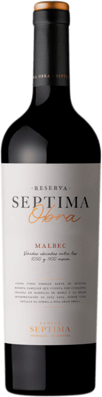 19,95 € Бесплатная доставка | Красное вино Séptima Obra I.G. Mendoza Luján de Cuyo Аргентина Malbec бутылка 75 cl