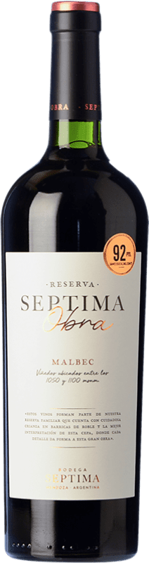 21,95 € Envío gratis | Vino tinto Séptima Obra I.G. Mendoza Luján de Cuyo Argentina Malbec Botella 75 cl