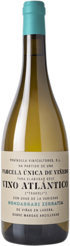 19,95 € Envio grátis | Vinho branco Península Vino Atlántico D.O. Bizkaiko Txakolina País Basco Espanha Hondarribi Zerratia Garrafa 75 cl