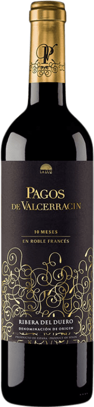 18,95 € Бесплатная доставка | Красное вино Pagos de Valcerracín 10 Meses старения D.O. Ribera del Duero Кастилия-Леон Испания Tempranillo бутылка Магнум 1,5 L