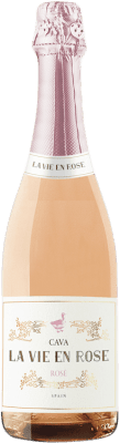 25,95 € Envío gratis | Espumoso rosado Maite Geijo La Vie en Rose Brut D.O. Cava Comunidad Valenciana España Garnacha, Pinot Negro Botella 75 cl