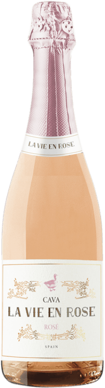 25,95 € Envío gratis | Espumoso rosado Maite Geijo La Vie en Rose Brut D.O. Cava Comunidad Valenciana España Garnacha, Pinot Negro Botella 75 cl
