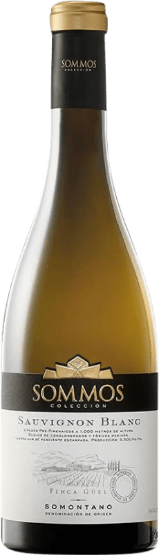 15,95 € Free Shipping | White wine Sommos Colección D.O. Somontano Aragon Spain Sauvignon White Bottle 75 cl